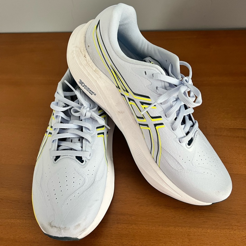 Asics Men’s Athletic Shoes in light blue  with Yellow Accents